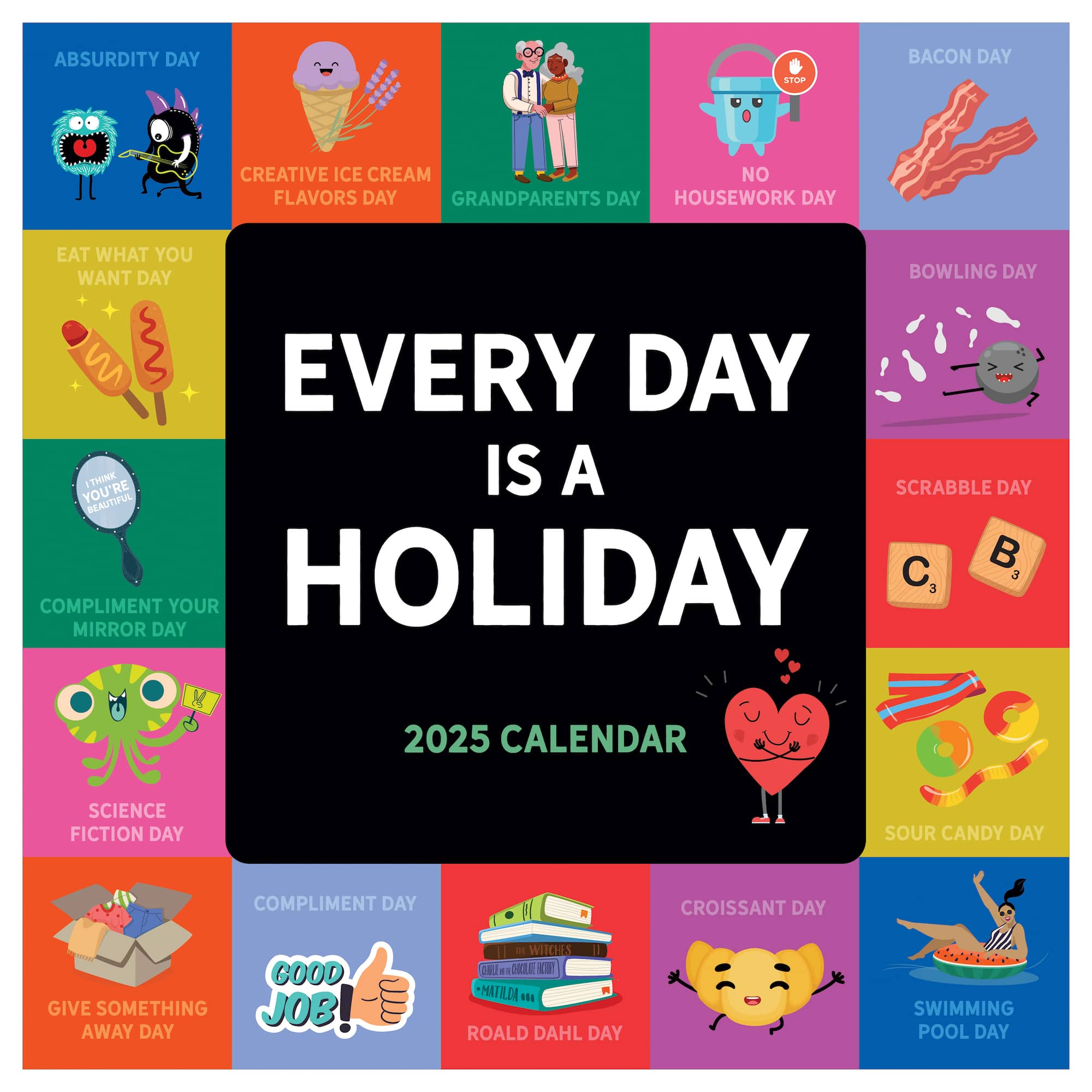 TF Publishing 2025 Every Day's a Holiday Wall Calendar